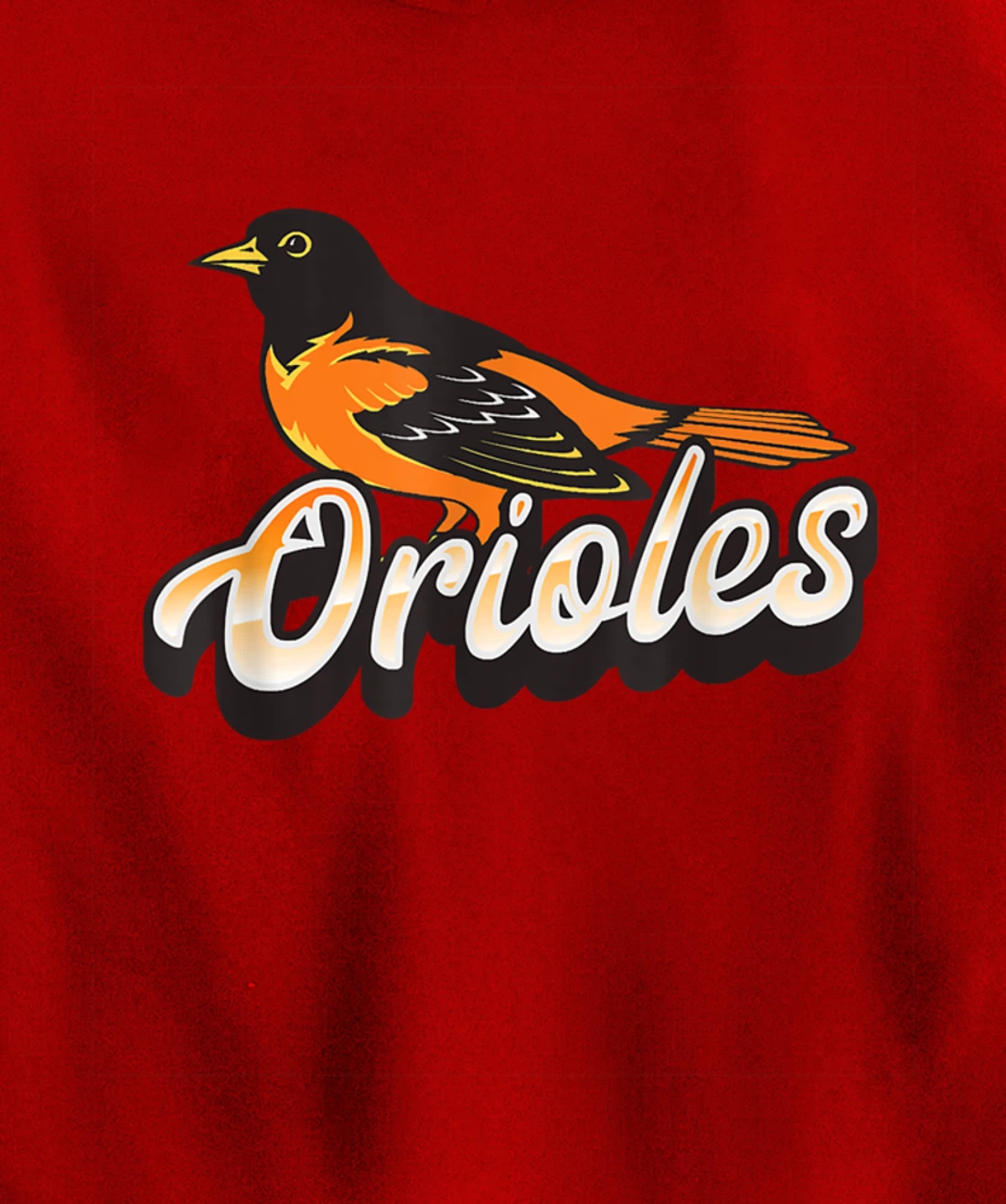 Oriole Fan Supporter Bird Pullover Hoodie