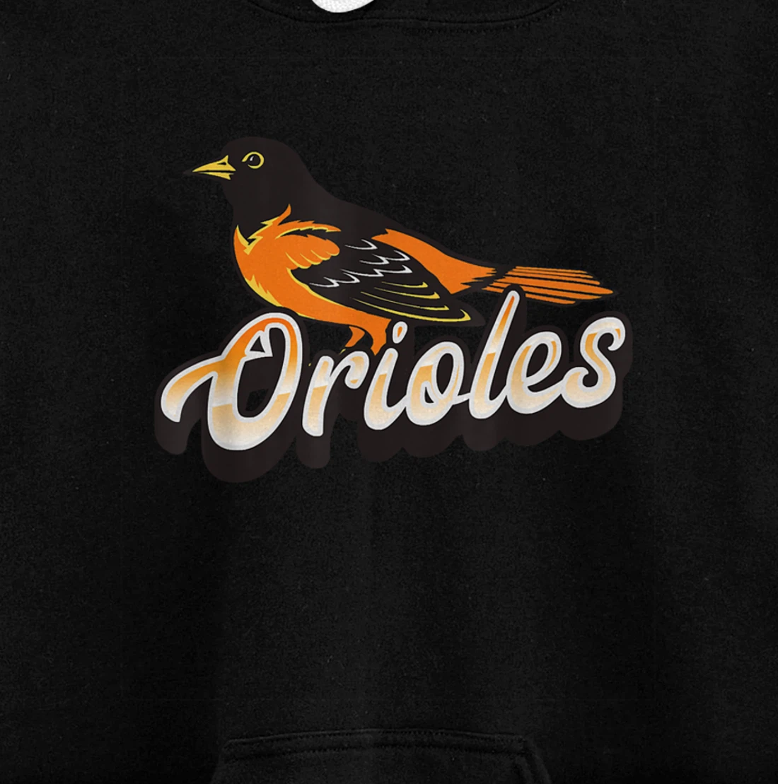 Oriole Fan Supporter Bird Pullover Hoodie