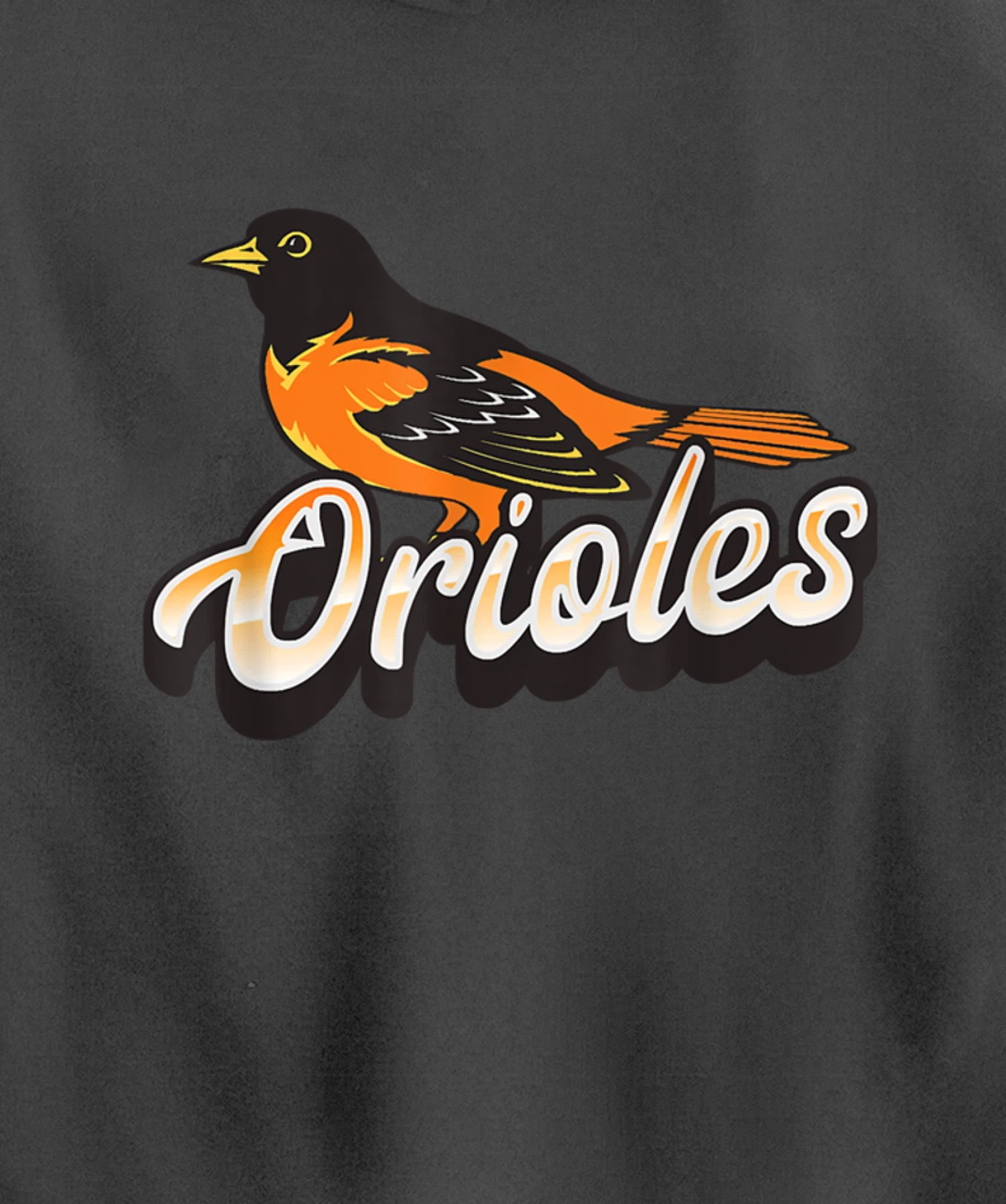 Oriole Fan Supporter Bird Pullover Hoodie