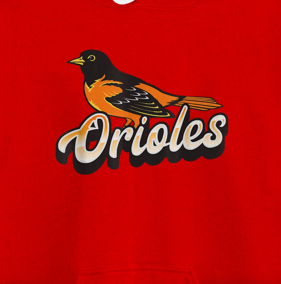 Oriole Fan Supporter Bird Pullover Hoodie