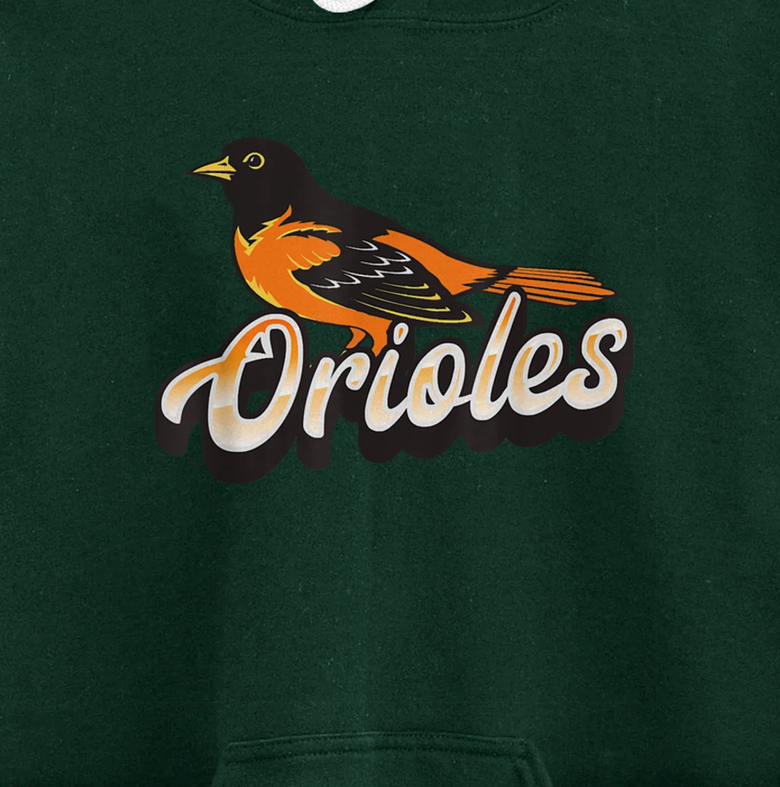 Oriole Fan Supporter Bird Pullover Hoodie