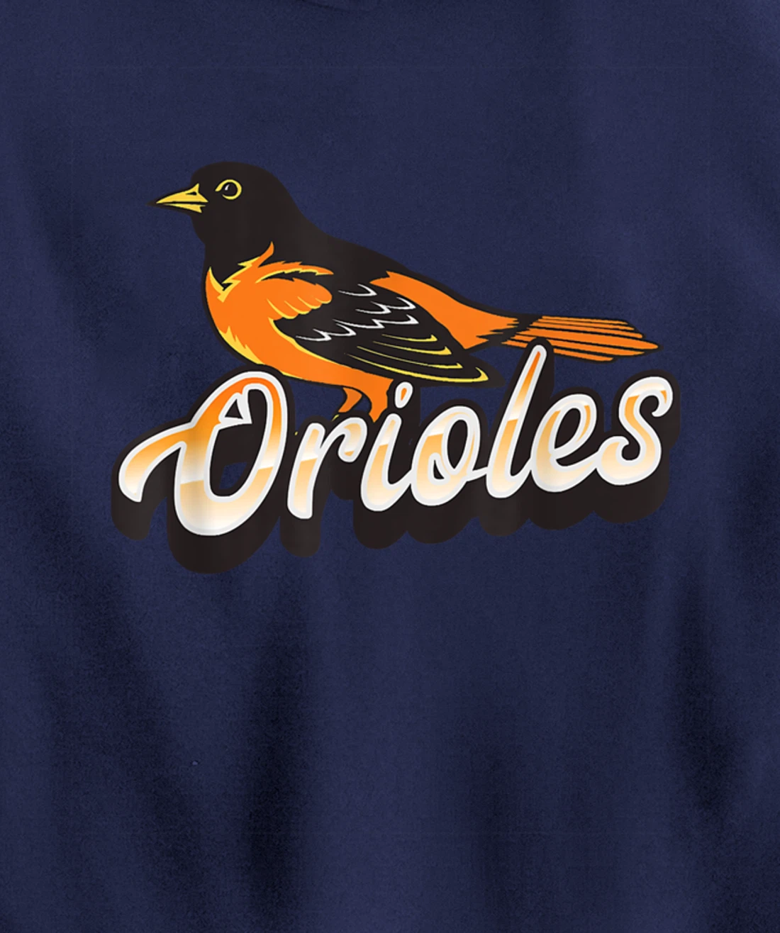 Oriole Fan Supporter Bird Pullover Hoodie