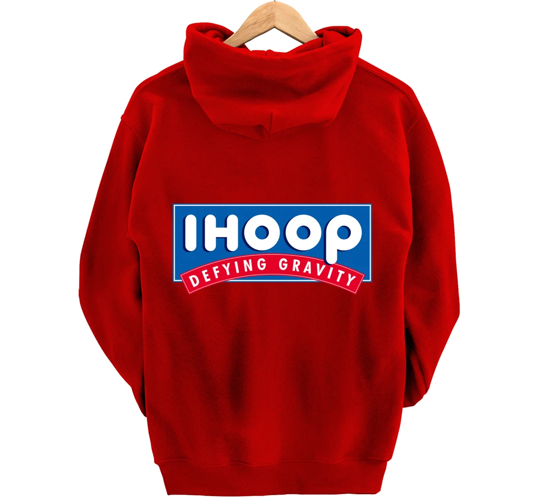 Ihoop I hoop Defying Gravity - Basketball & Basketballer Pullover Hoodie