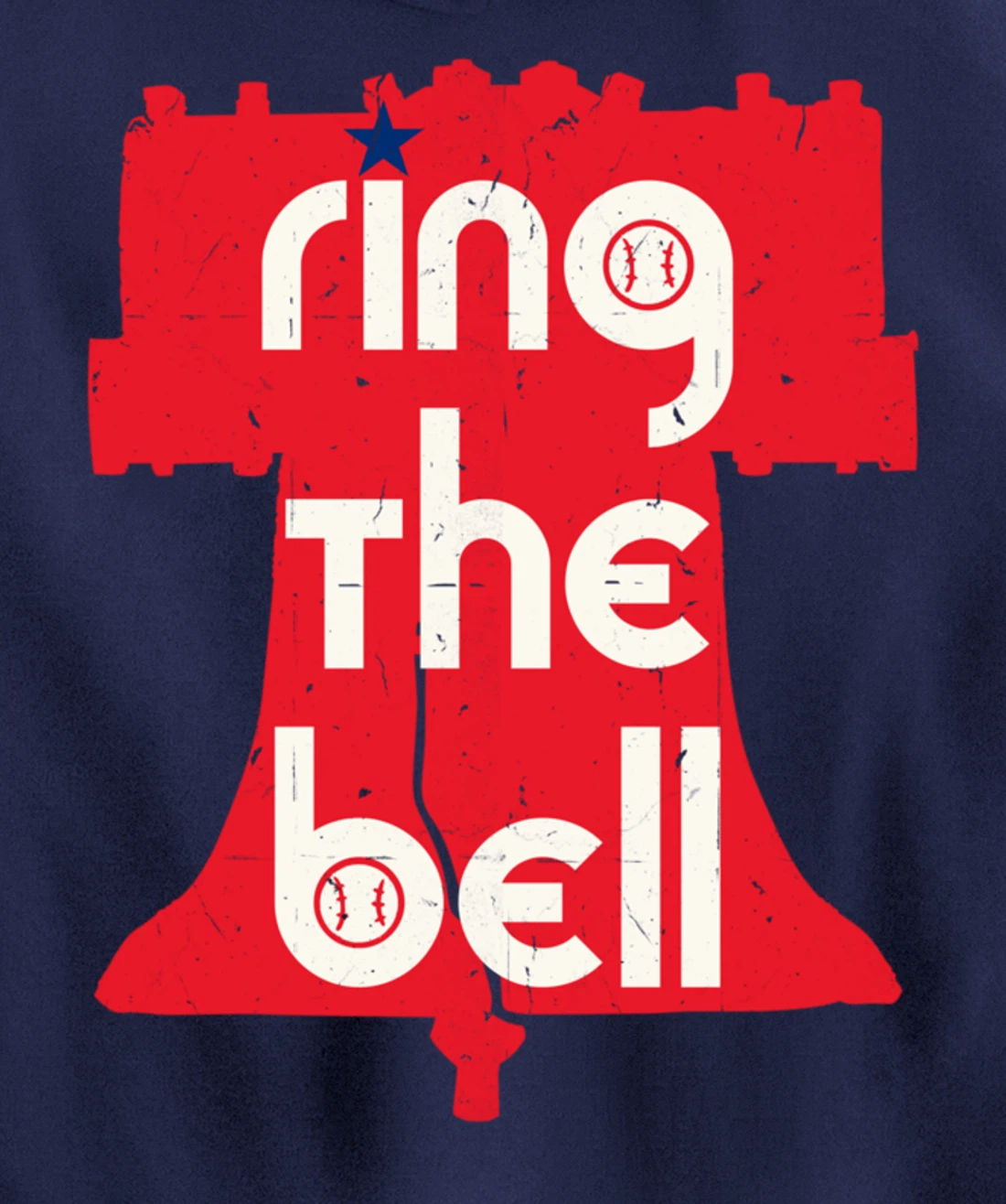 Vintage Ring The Bell Philadelphia Philly Jawn Christmas Tee Pullover Hoodie