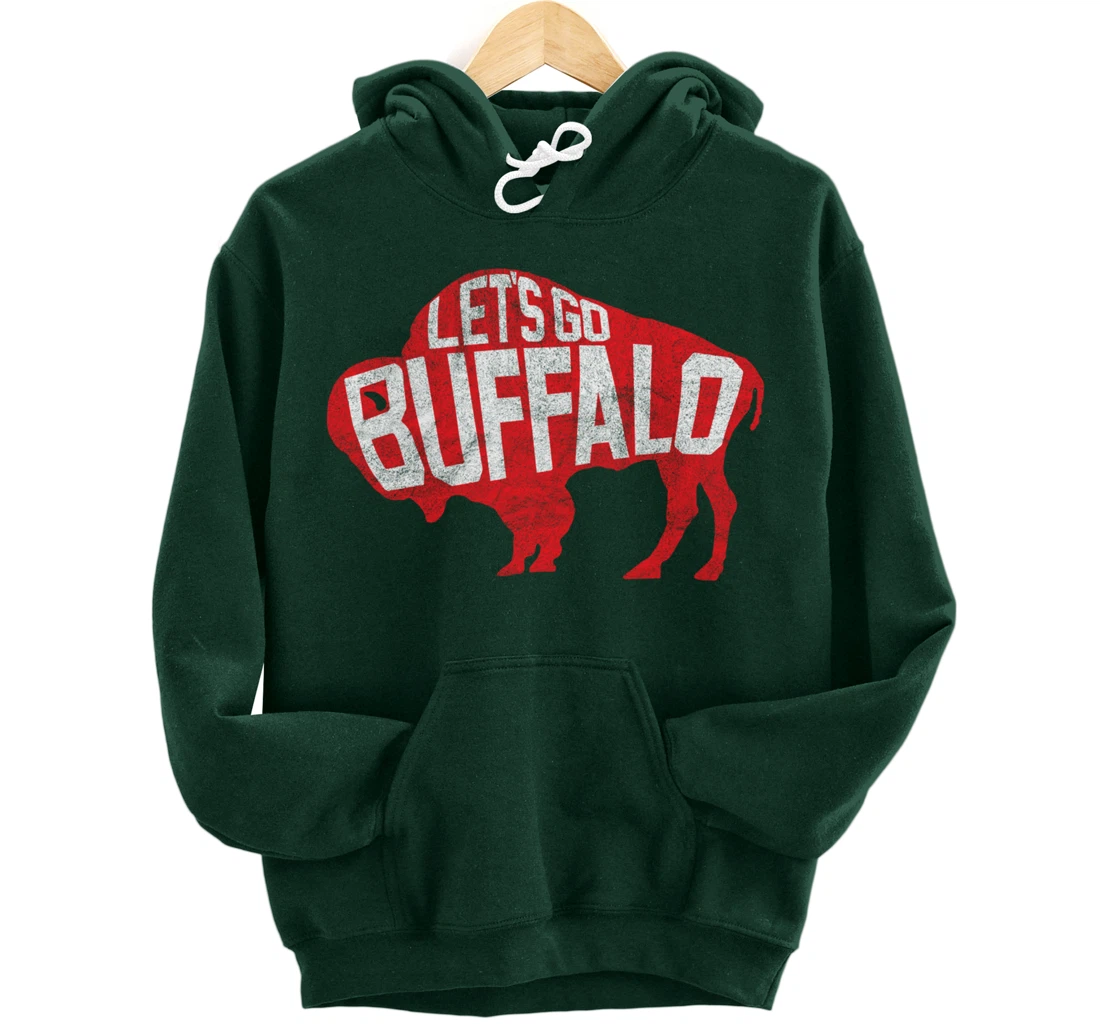 LET'S GO BUFFALO - Ny New York retro sports city fan love Pullover Hoodie