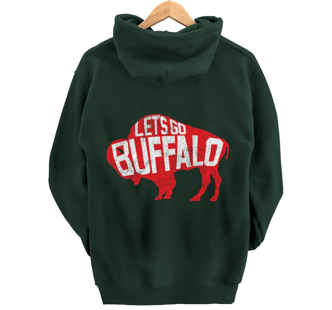 LET'S GO BUFFALO - Ny New York retro sports city fan love Pullover Hoodie