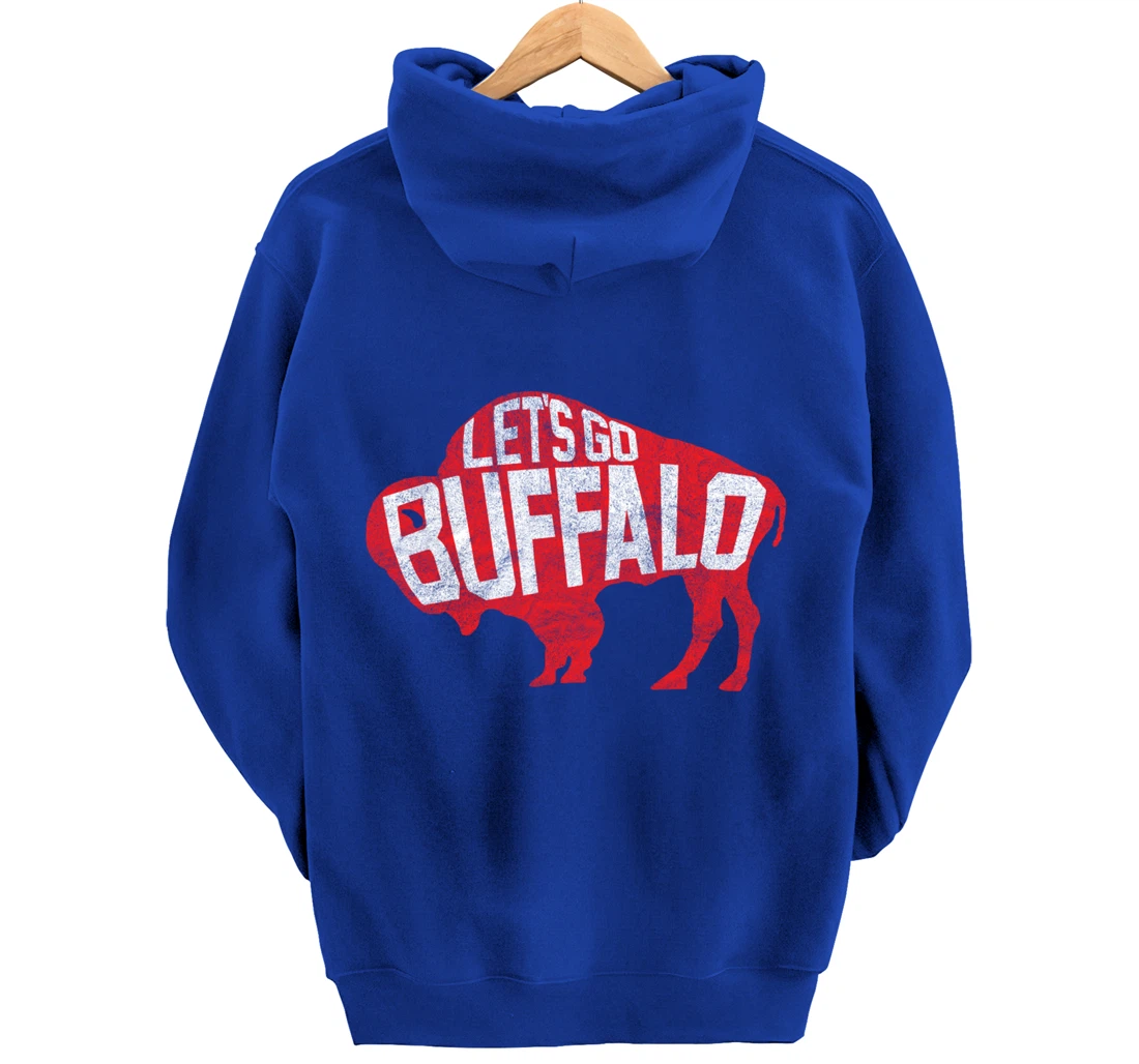 LET'S GO BUFFALO - Ny New York retro sports city fan love Pullover Hoodie
