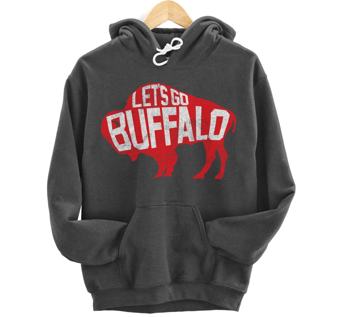 LET'S GO BUFFALO - Ny New York retro sports city fan love Pullover Hoodie