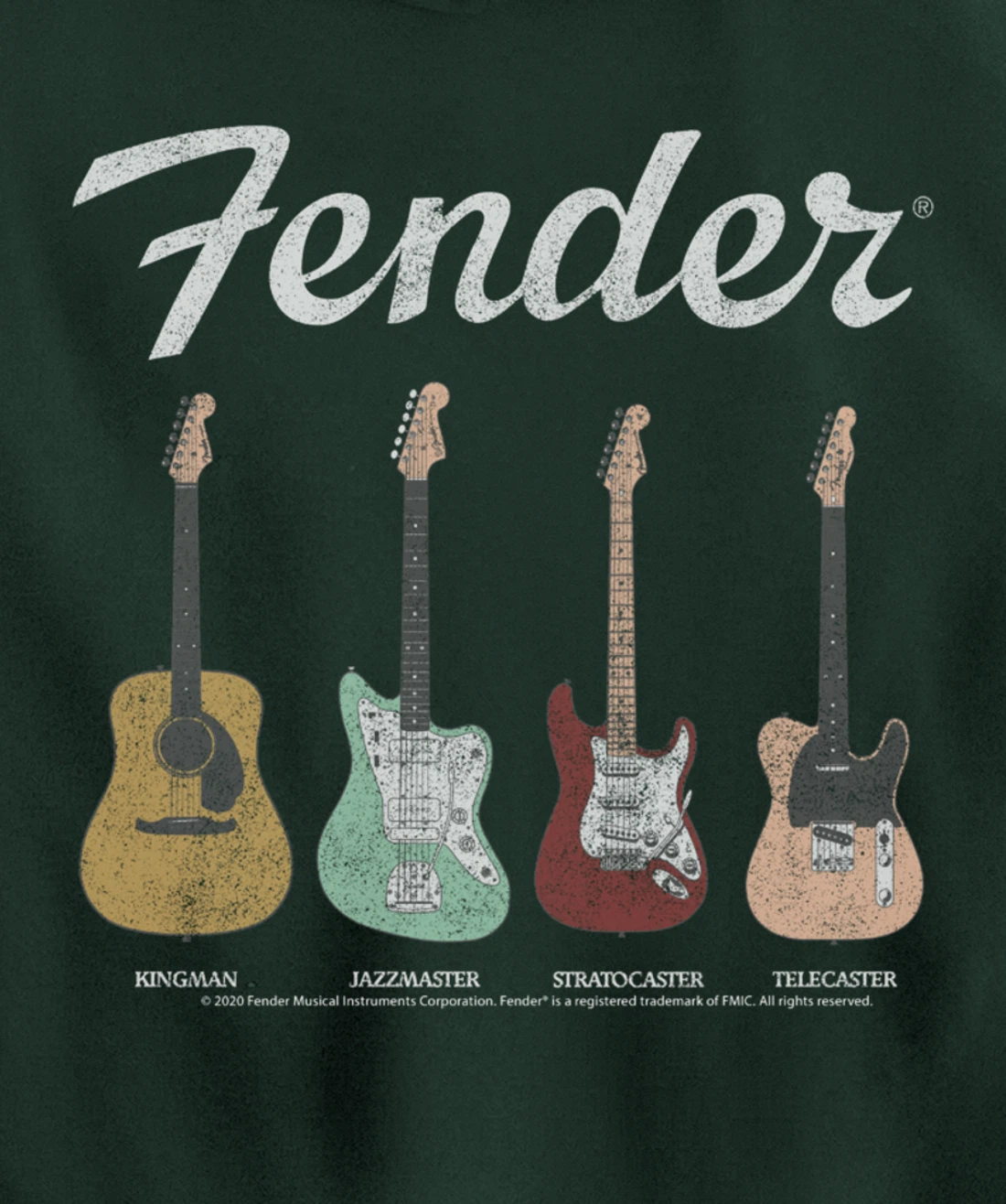 Fender Vintage Guitar Lineup Pullover Hoodie