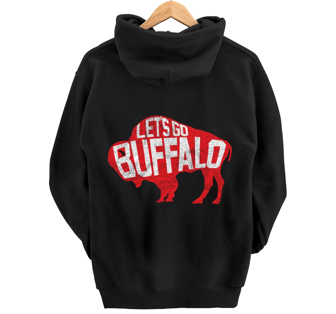 LET'S GO BUFFALO - Ny New York retro sports city fan love Pullover Hoodie