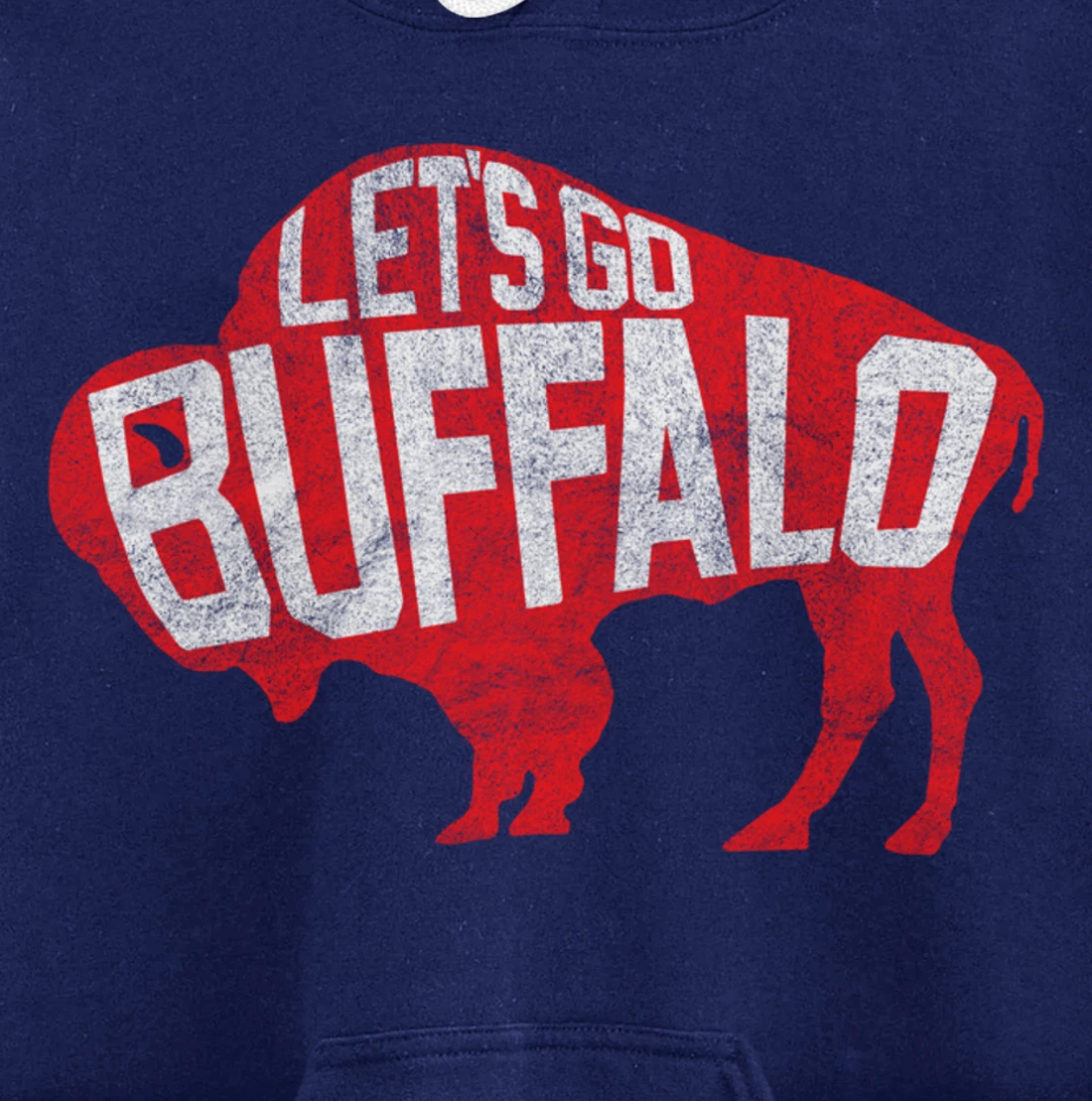 LET'S GO BUFFALO - Ny New York retro sports city fan love Pullover Hoodie