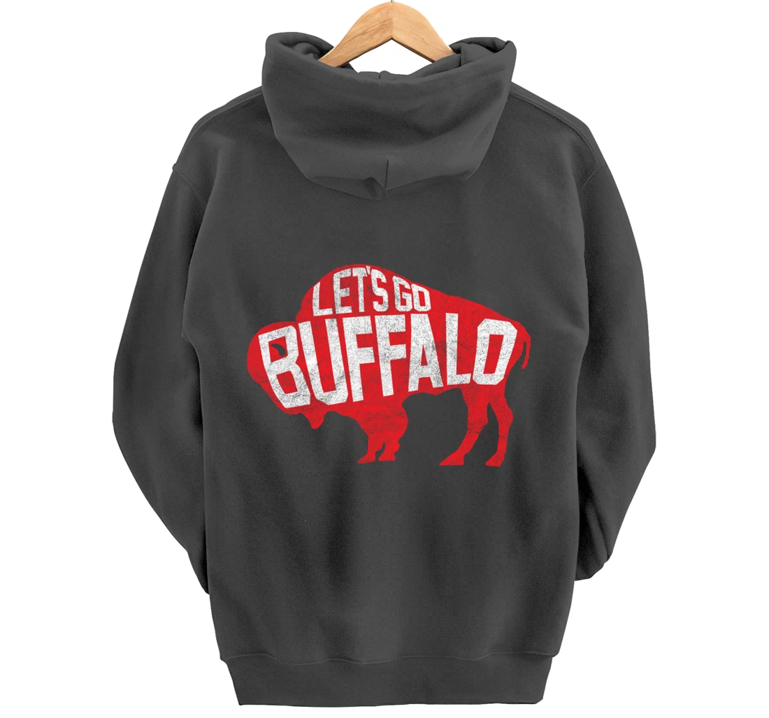 LET'S GO BUFFALO - Ny New York retro sports city fan love Pullover Hoodie