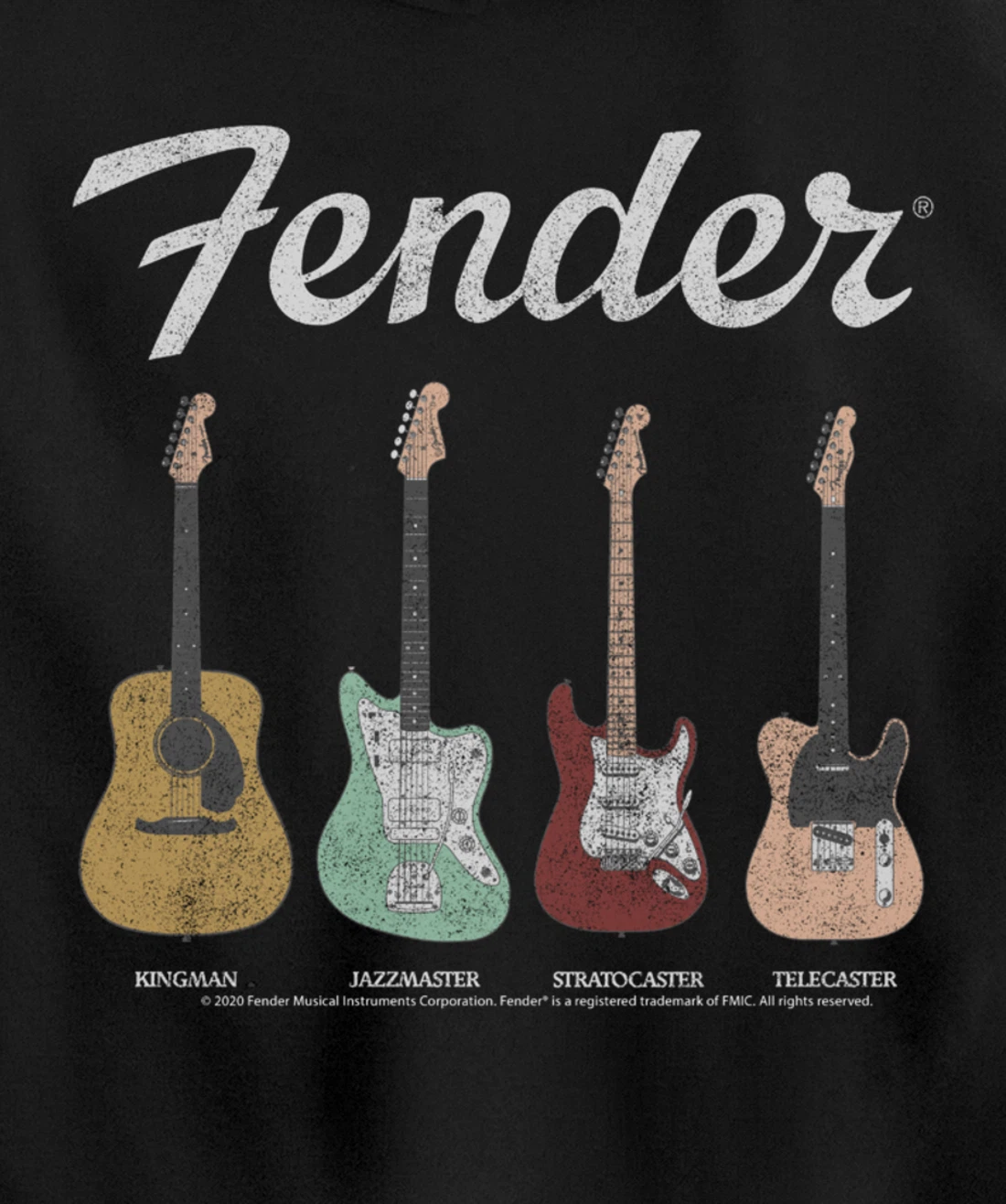 Fender Vintage Guitar Lineup Pullover Hoodie