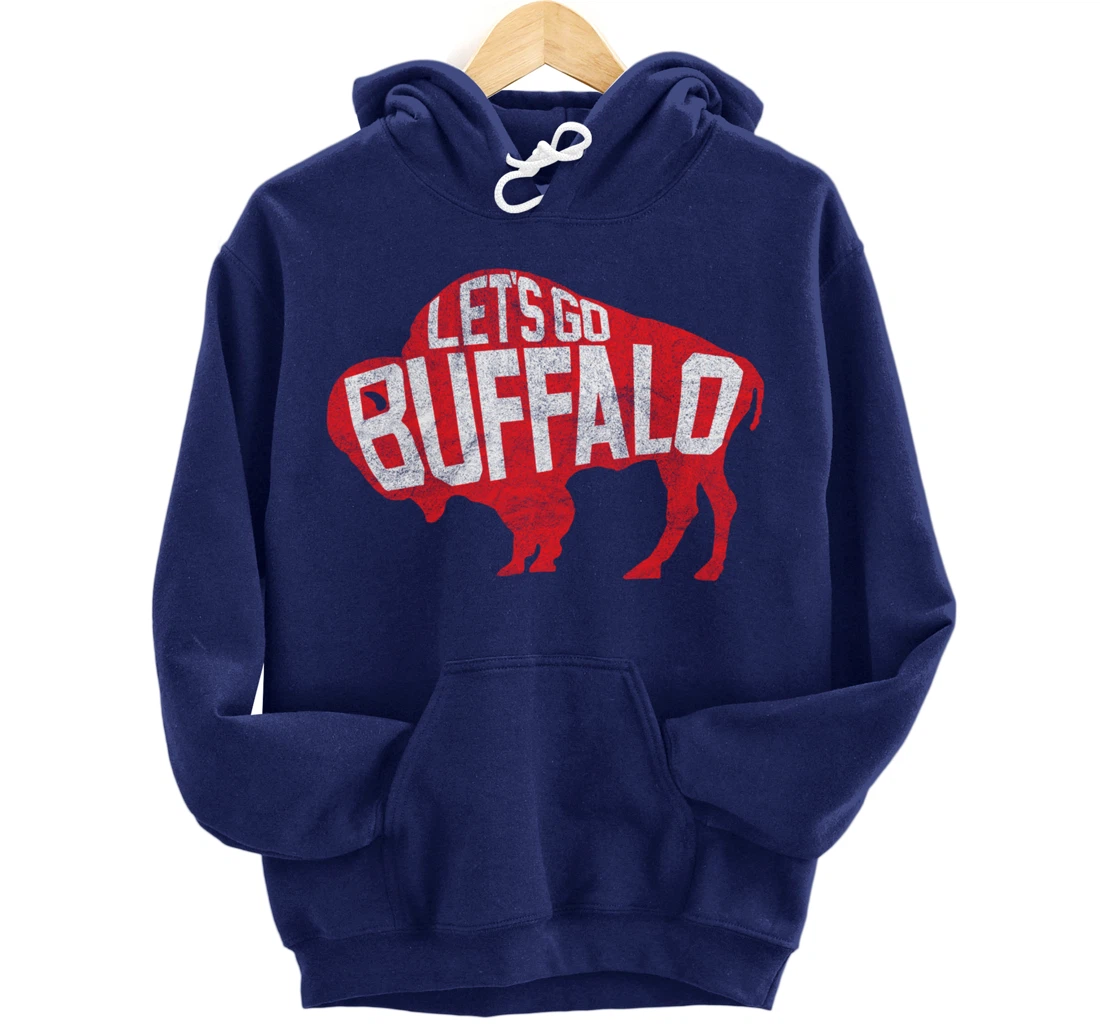 LET'S GO BUFFALO - Ny New York retro sports city fan love Pullover Hoodie