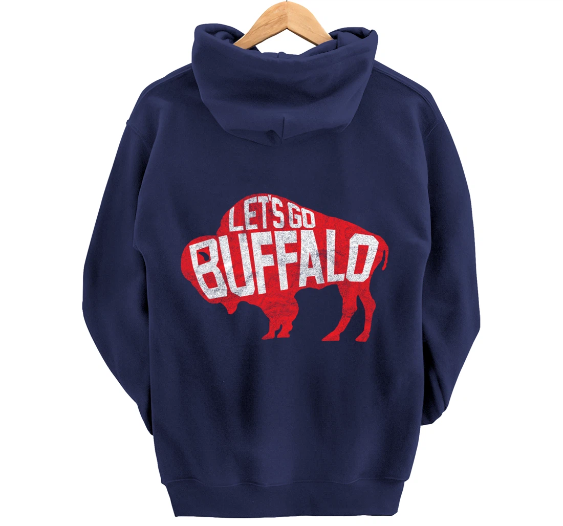 LET'S GO BUFFALO - Ny New York retro sports city fan love Pullover Hoodie