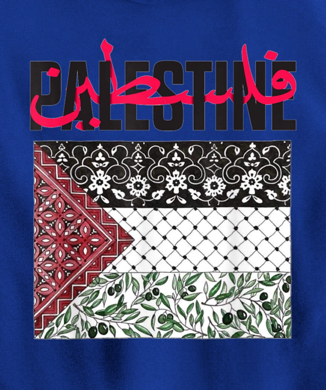 FREE PALESTINE, FREE GAZA FLAG. Pullover Hoodie