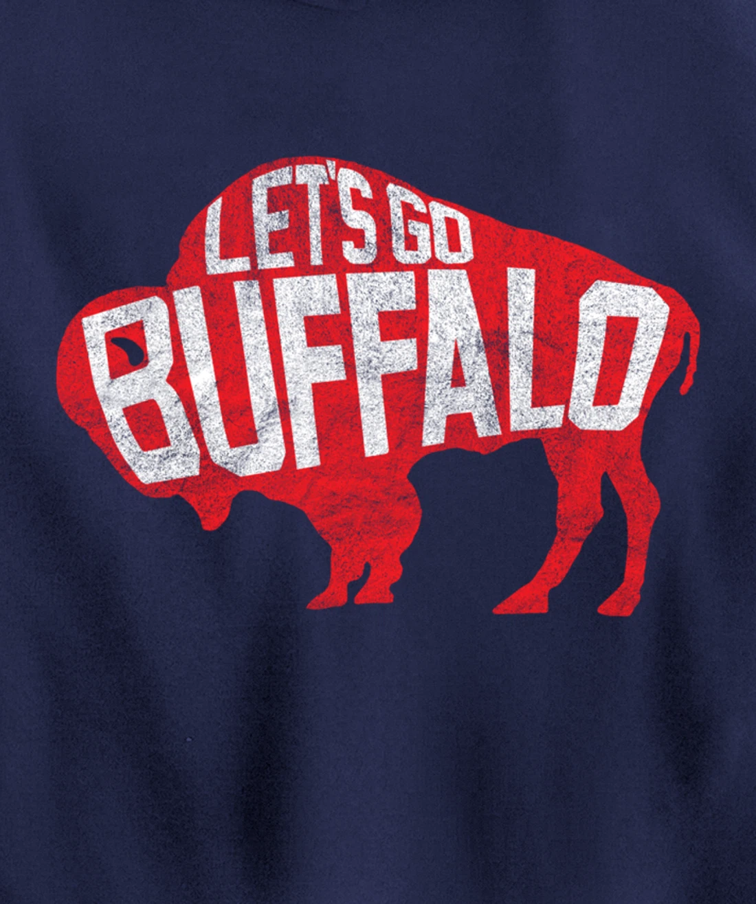 LET'S GO BUFFALO - Ny New York retro sports city fan love Pullover Hoodie