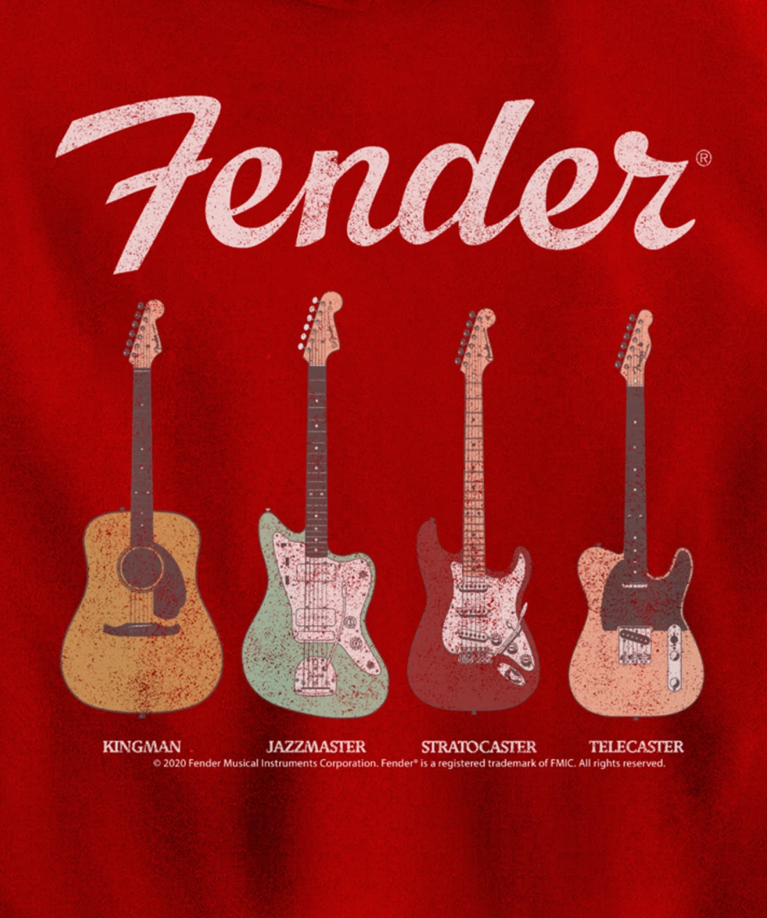 Fender Vintage Guitar Lineup Pullover Hoodie