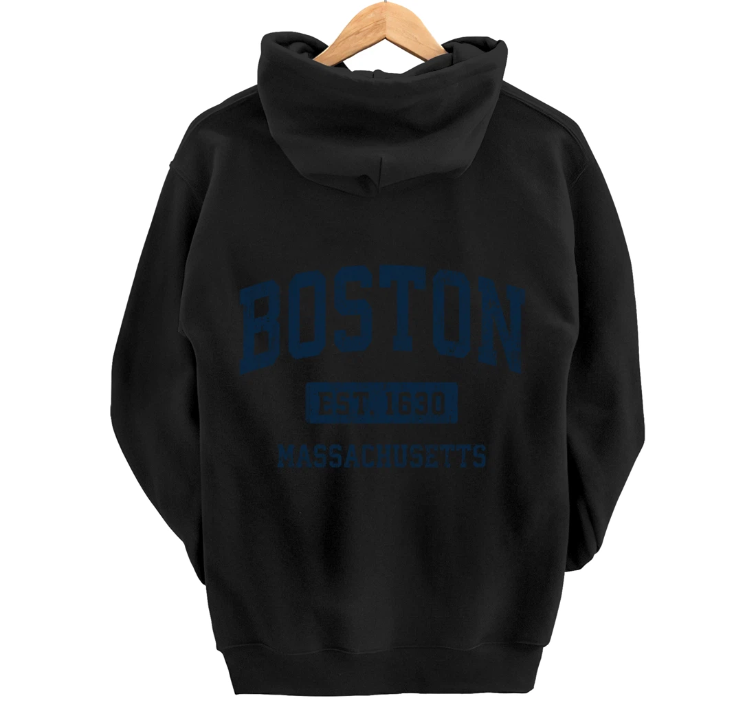 Boston Massachusetts MA Vintage Athletic Sports Design Pullover Hoodie