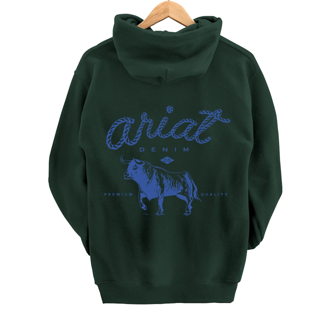 Ariat Denim Bull Premium Quality, Premium Quality Western Pullover Hoodie