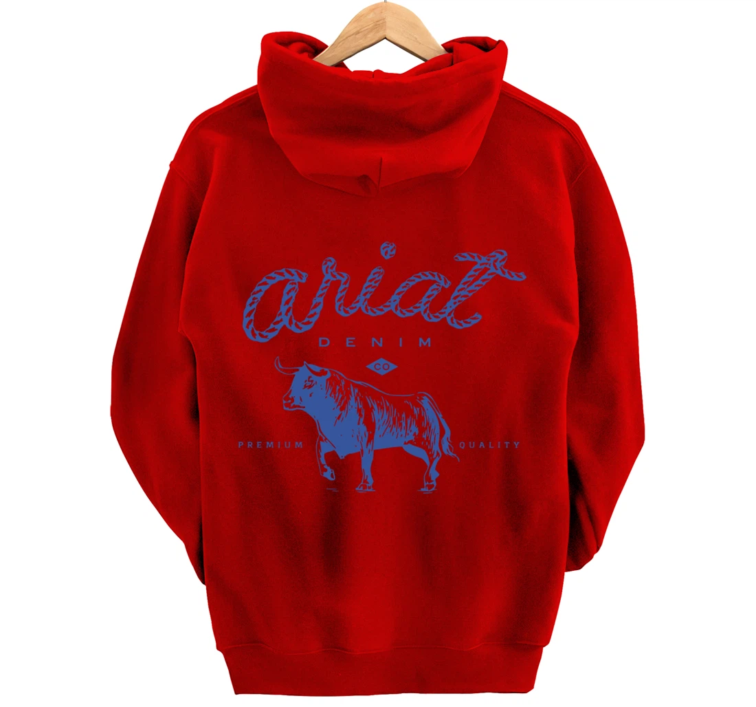 Ariat Denim Bull Premium Quality, Premium Quality Western Pullover Hoodie