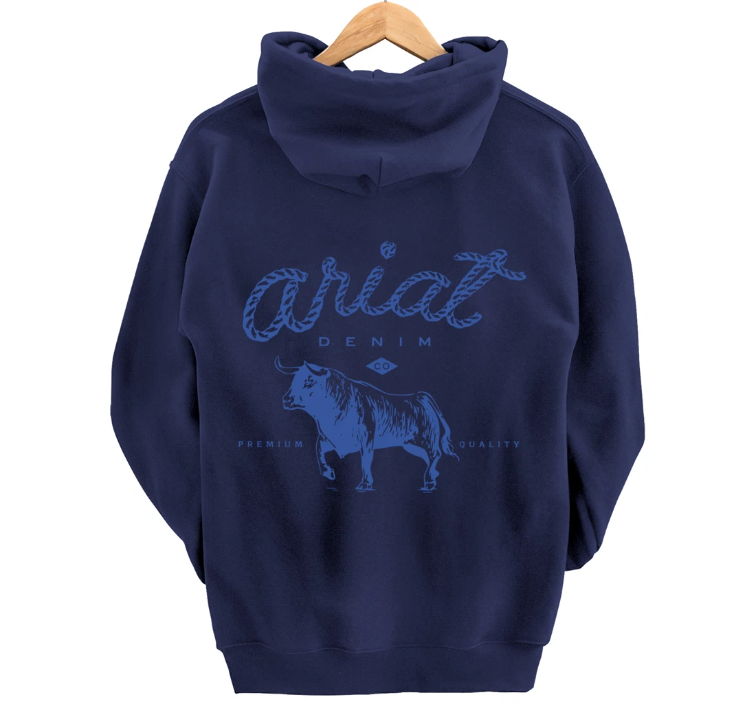 Ariat Denim Bull Premium Quality, Premium Quality Western Pullover Hoodie