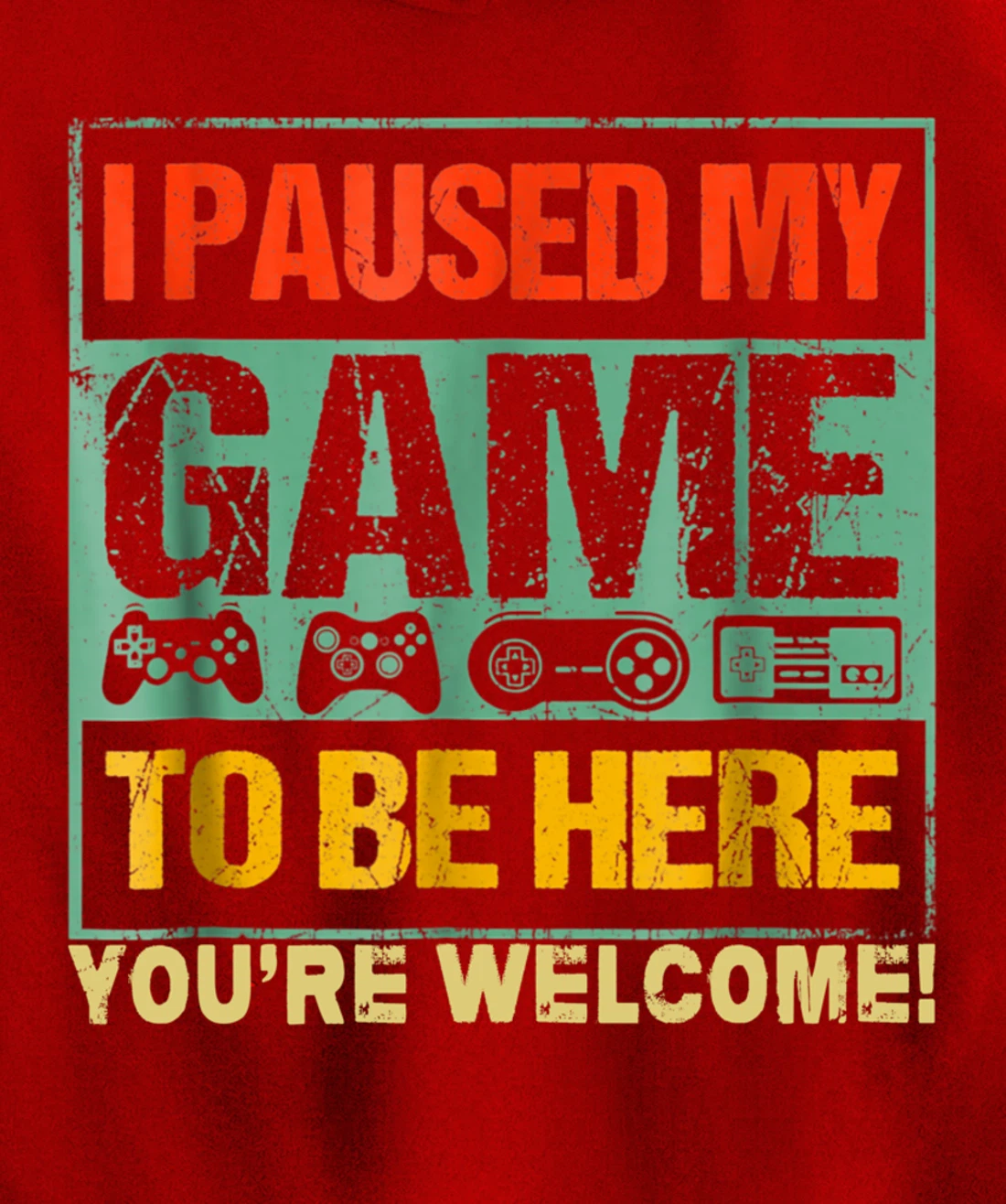 I Paused My Game To Be Here Funny Gamers Men Boys Teens Gift Pullover Hoodie