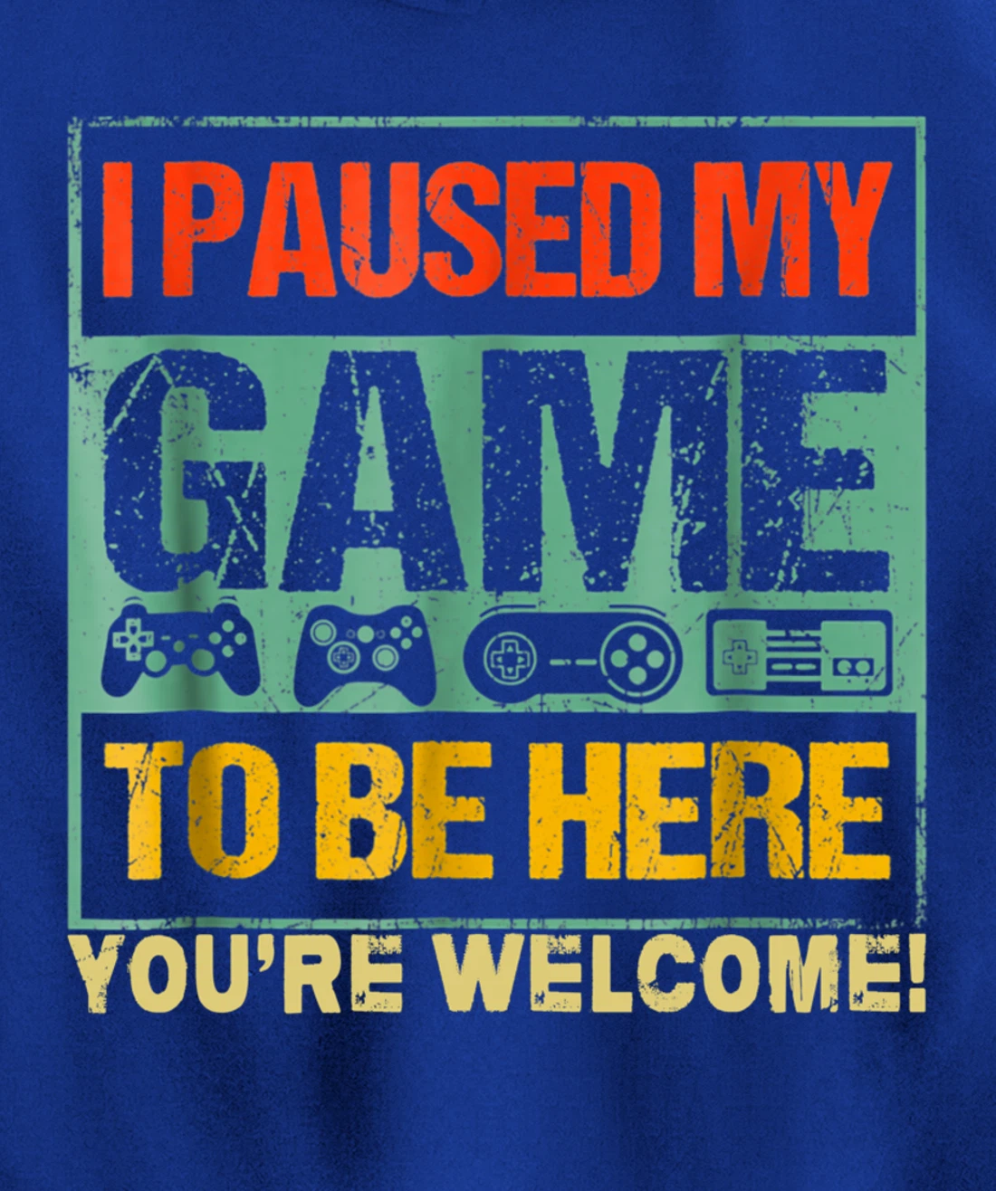 I Paused My Game To Be Here Funny Gamers Men Boys Teens Gift Pullover Hoodie