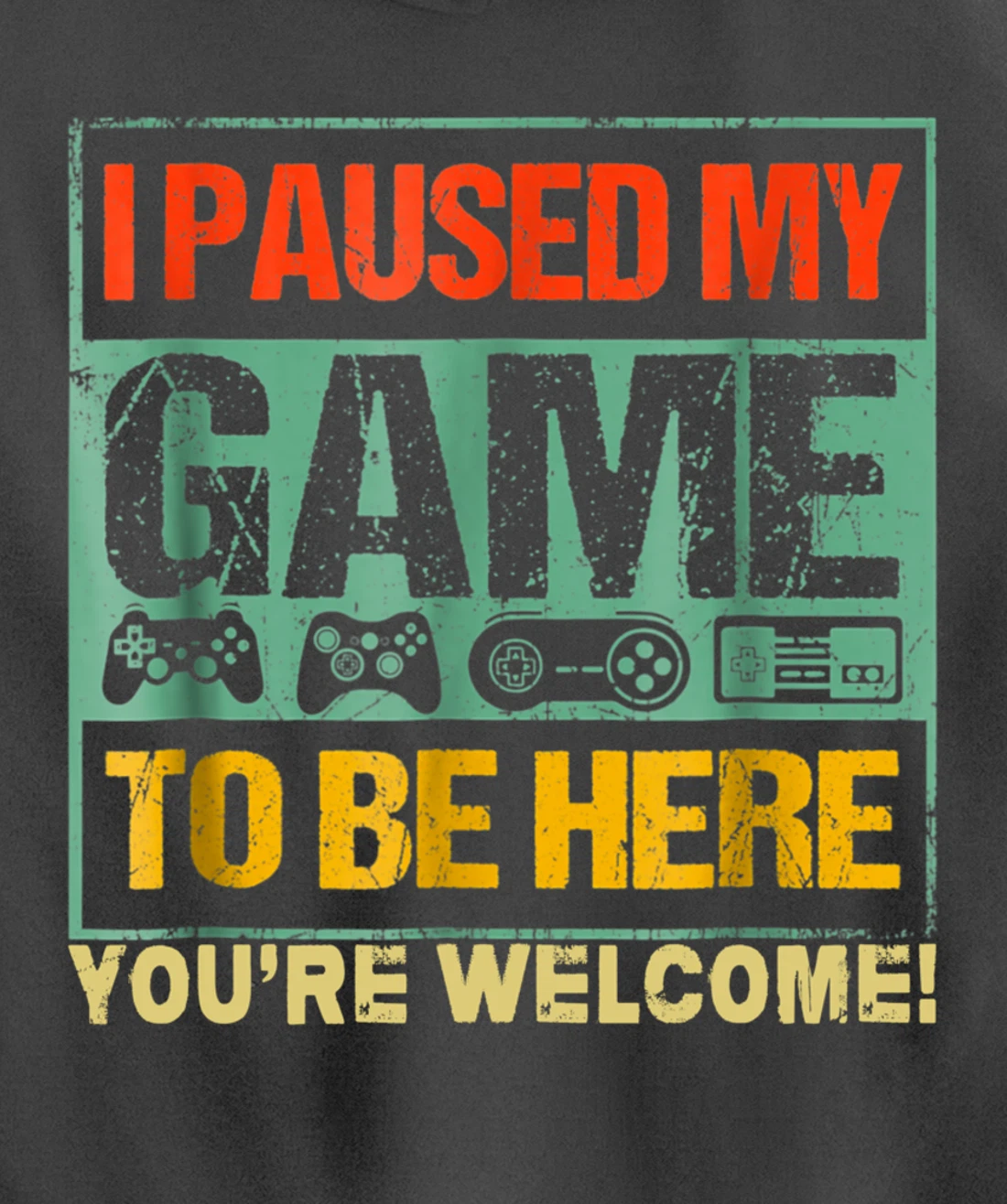 I Paused My Game To Be Here Funny Gamers Men Boys Teens Gift Pullover Hoodie