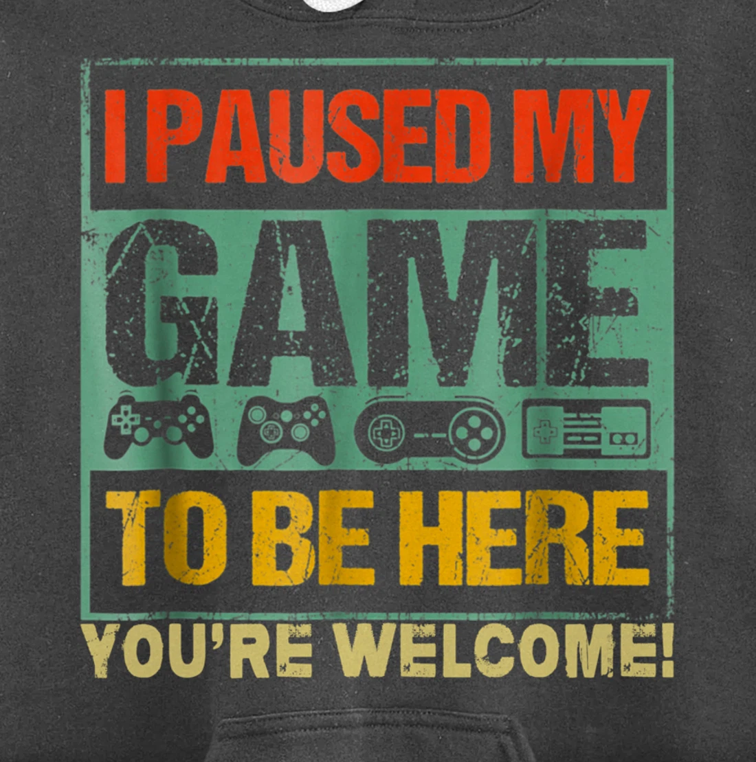I Paused My Game To Be Here Funny Gamers Men Boys Teens Gift Pullover Hoodie
