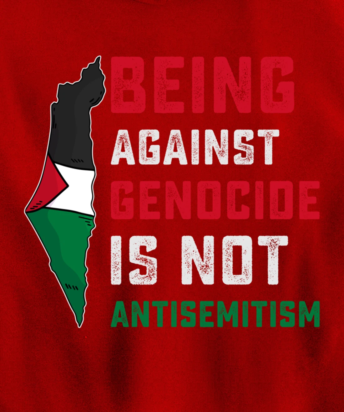 Being Against Genocide Is Not Antisemitism Support Palestine Pullover Hoodie