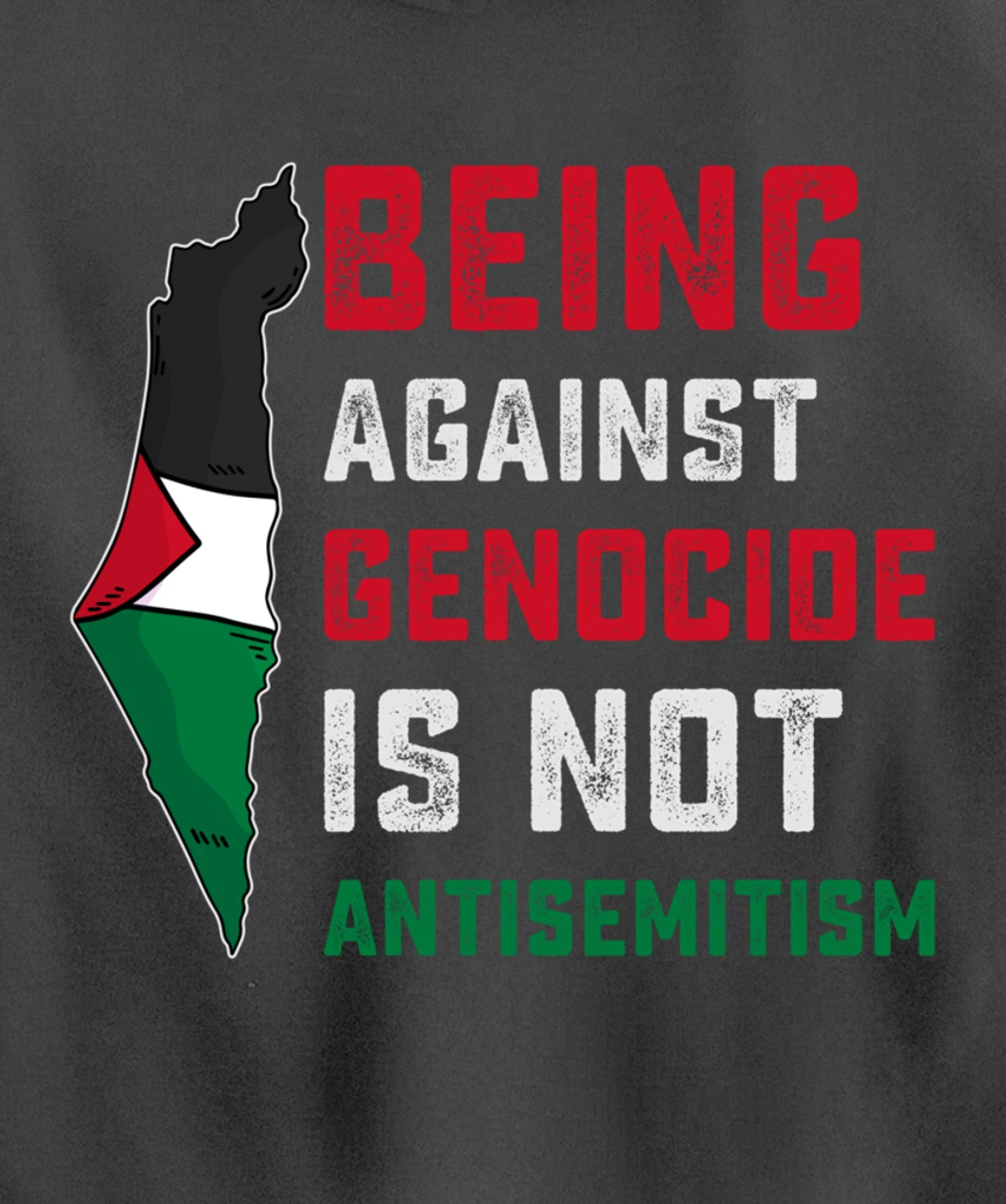 Being Against Genocide Is Not Antisemitism Support Palestine Pullover Hoodie