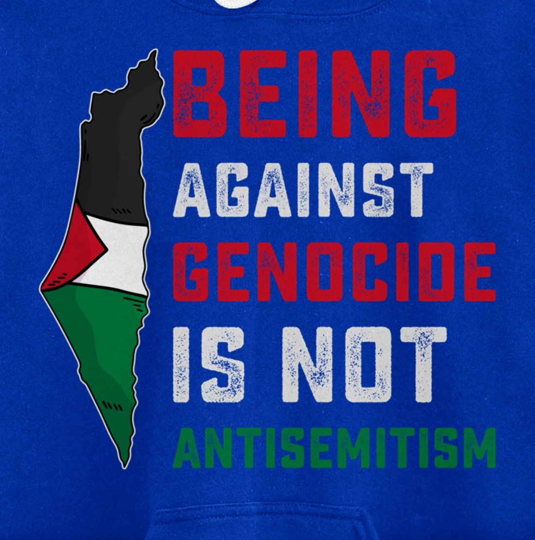 Being Against Genocide Is Not Antisemitism Support Palestine Pullover Hoodie
