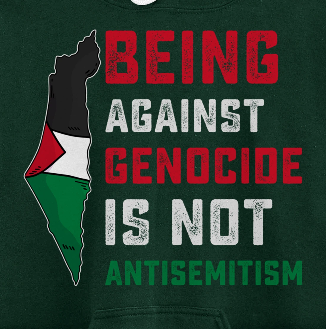 Being Against Genocide Is Not Antisemitism Support Palestine Pullover Hoodie