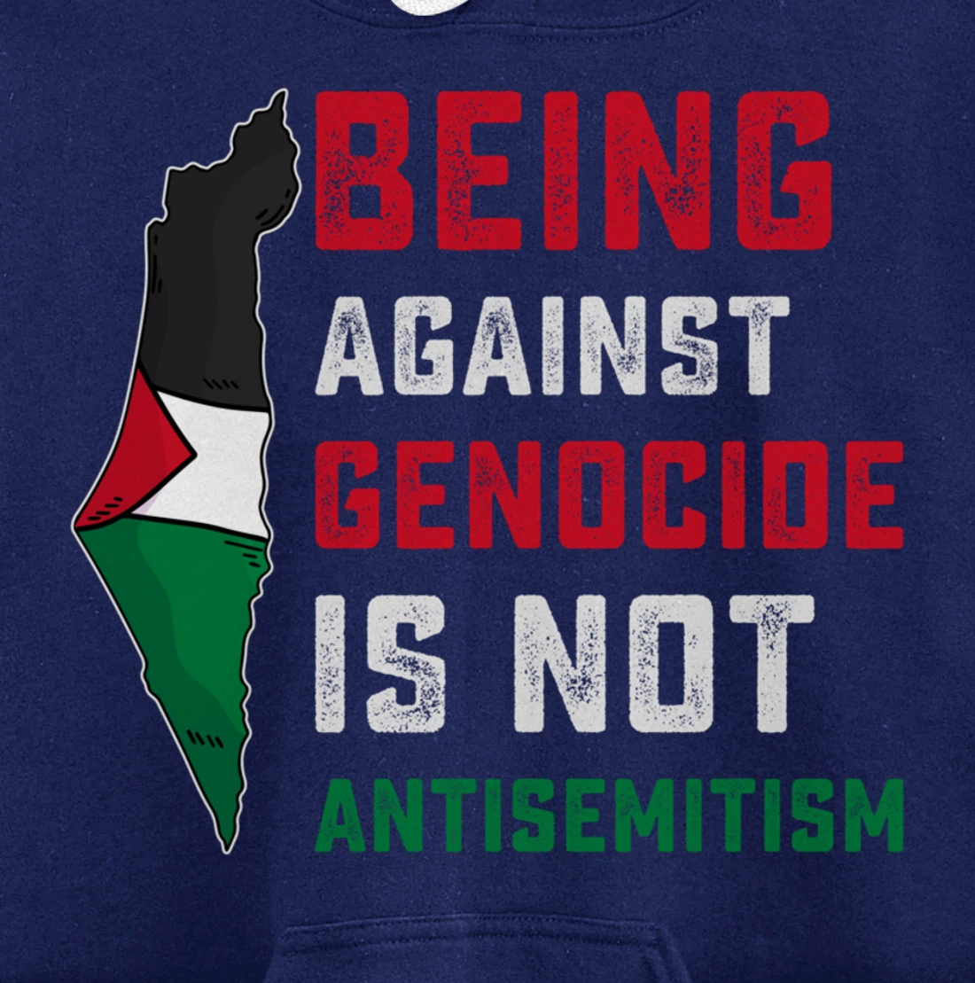 Being Against Genocide Is Not Antisemitism Support Palestine Pullover Hoodie