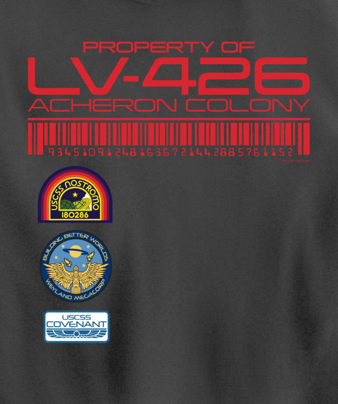 Alien 45th Anniversary Property of LV-426 Acheron Colony Pullover Hoodie