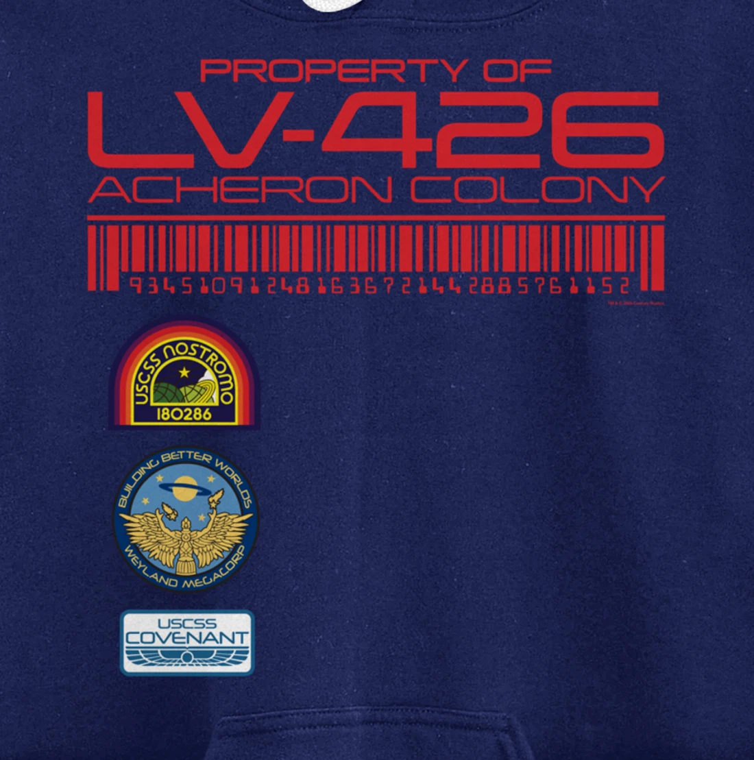 Alien 45th Anniversary Property of LV-426 Acheron Colony Pullover Hoodie