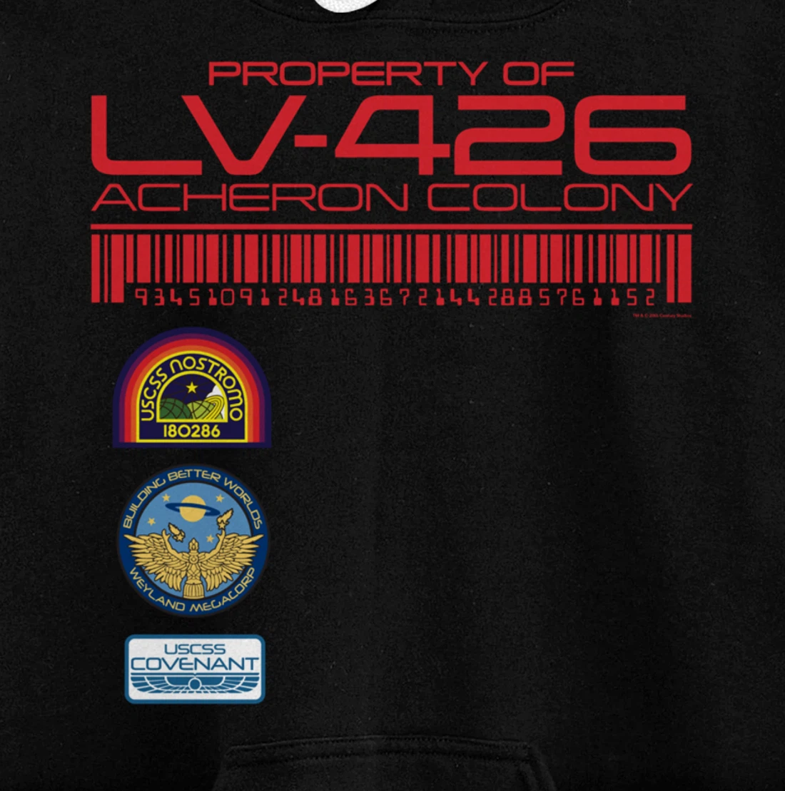 Alien 45th Anniversary Property of LV-426 Acheron Colony Pullover Hoodie