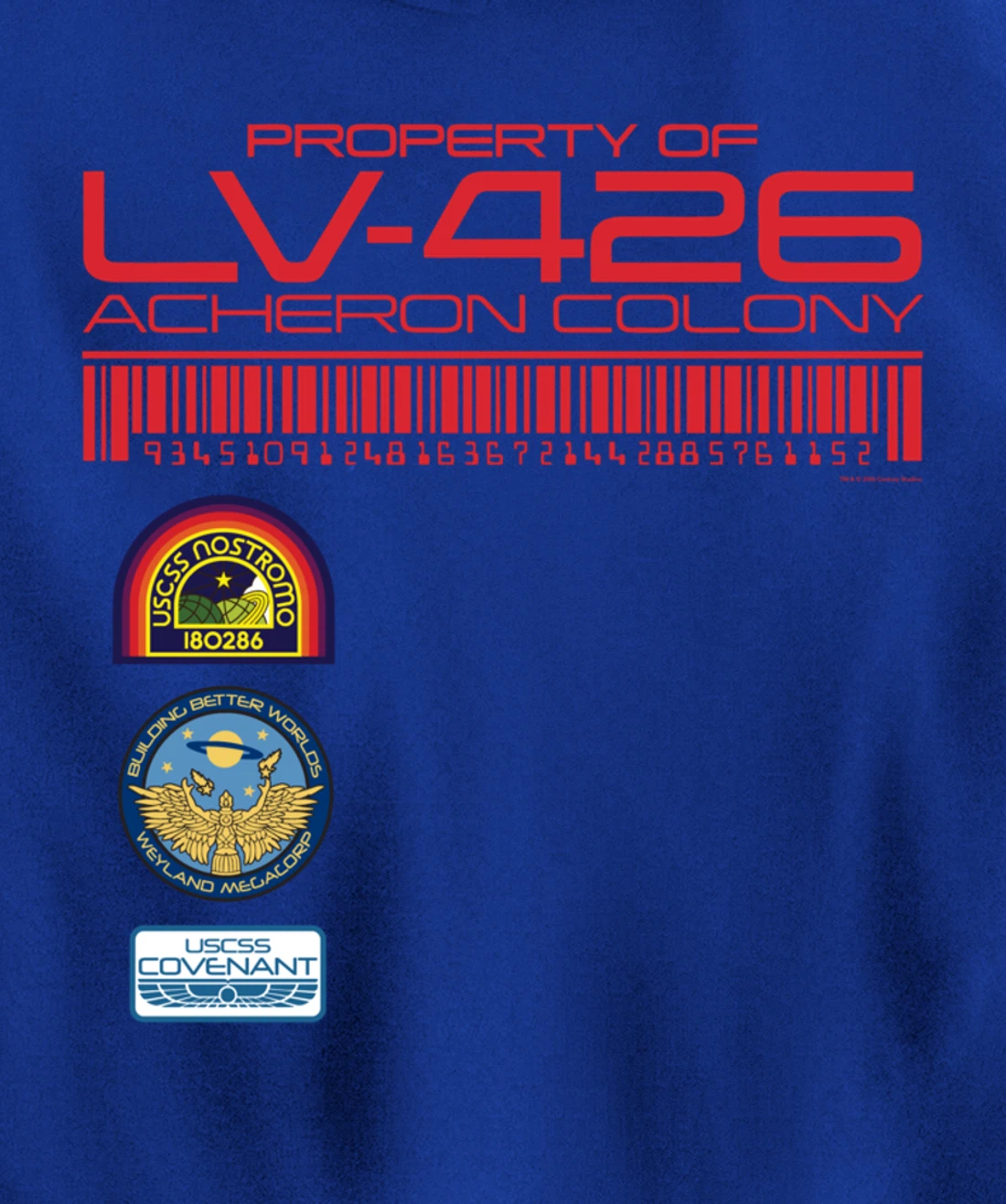 Alien 45th Anniversary Property of LV-426 Acheron Colony Pullover Hoodie