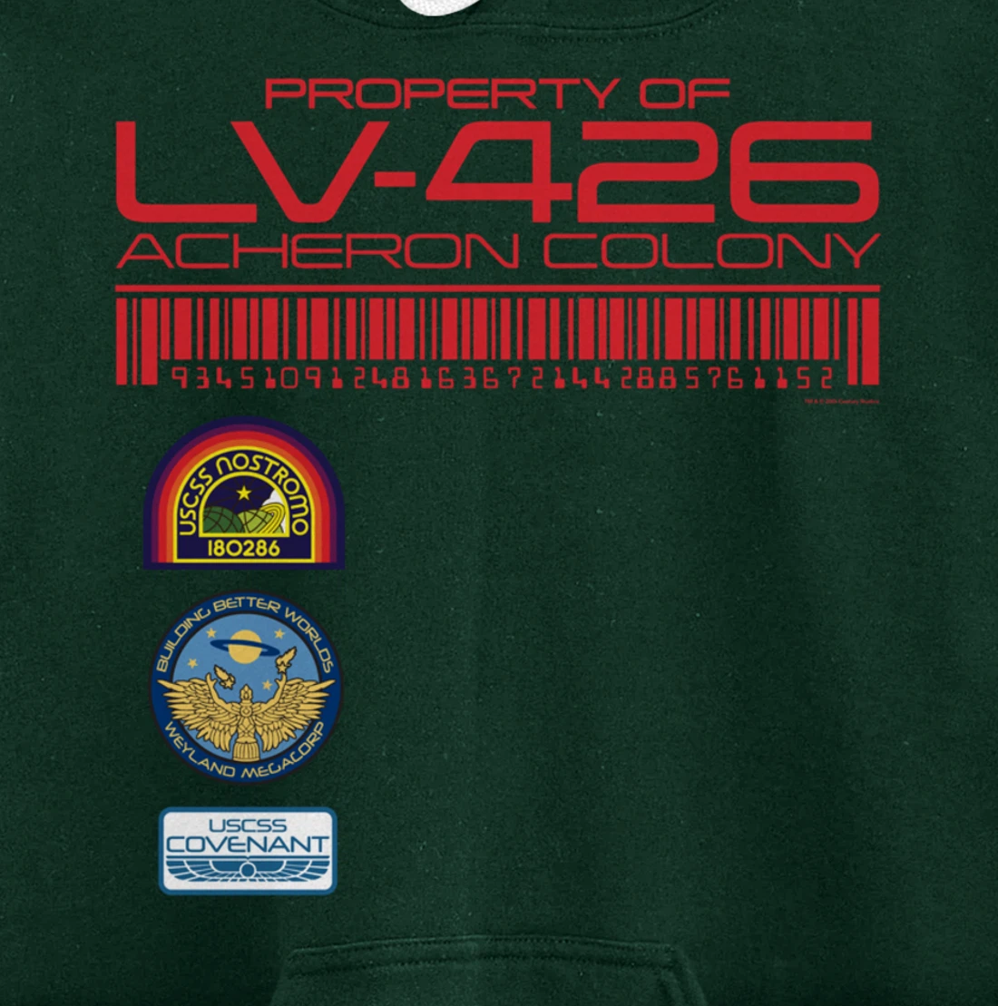 Alien 45th Anniversary Property of LV-426 Acheron Colony Pullover Hoodie