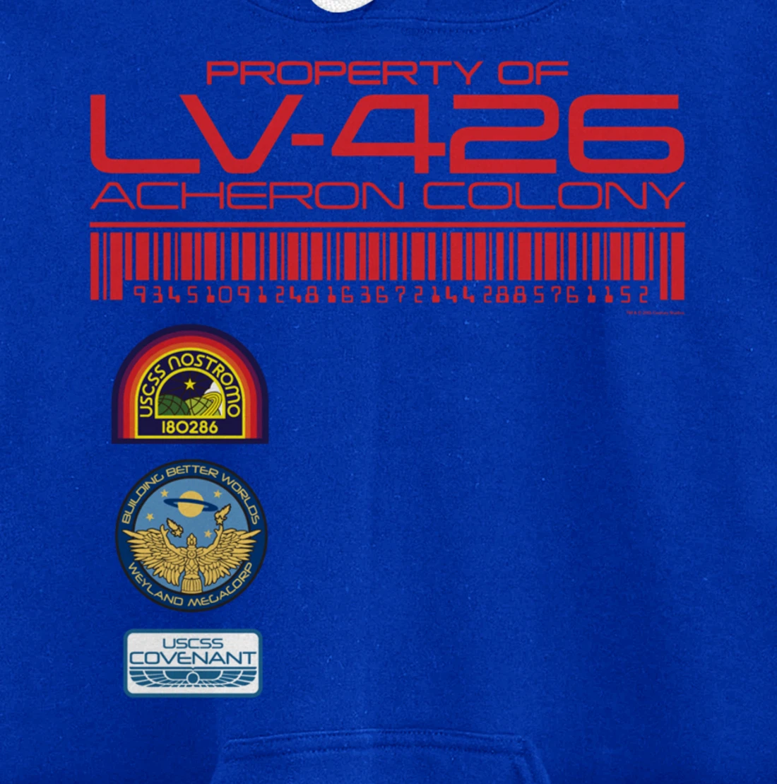 Alien 45th Anniversary Property of LV-426 Acheron Colony Pullover Hoodie