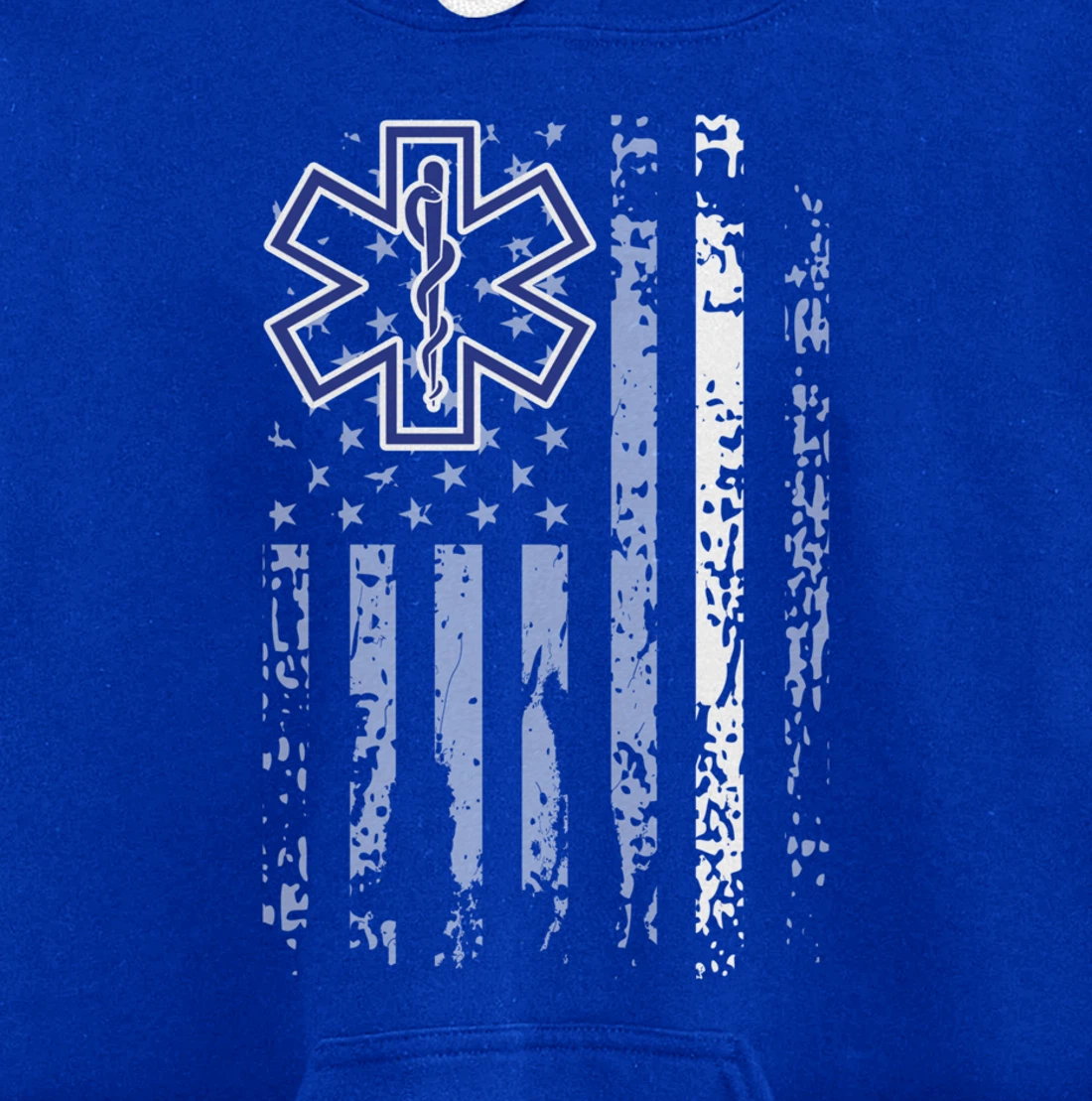 Thin White Line Hoodie EMS EMT Paramedic American Flag Gift Pullover Hoodie