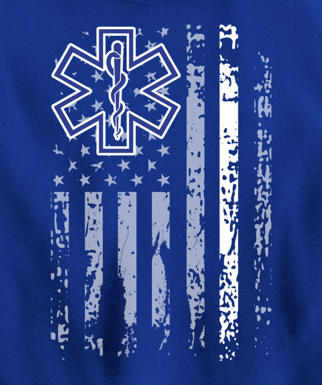 Thin White Line Hoodie EMS EMT Paramedic American Flag Gift Pullover Hoodie