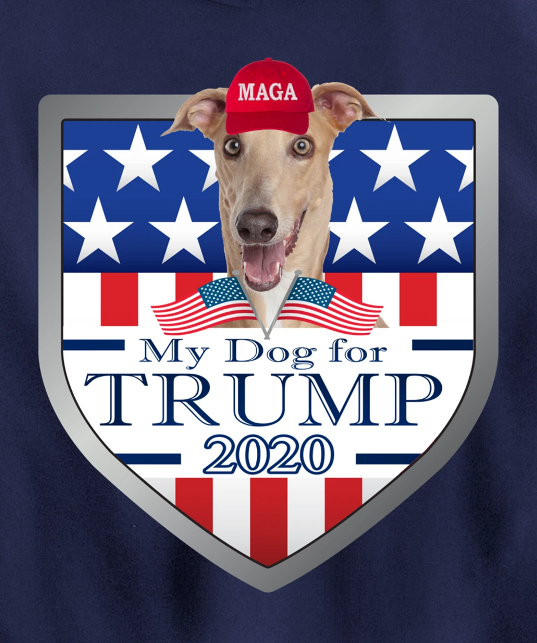 Greyhound w Glasses Pullover Hoodie