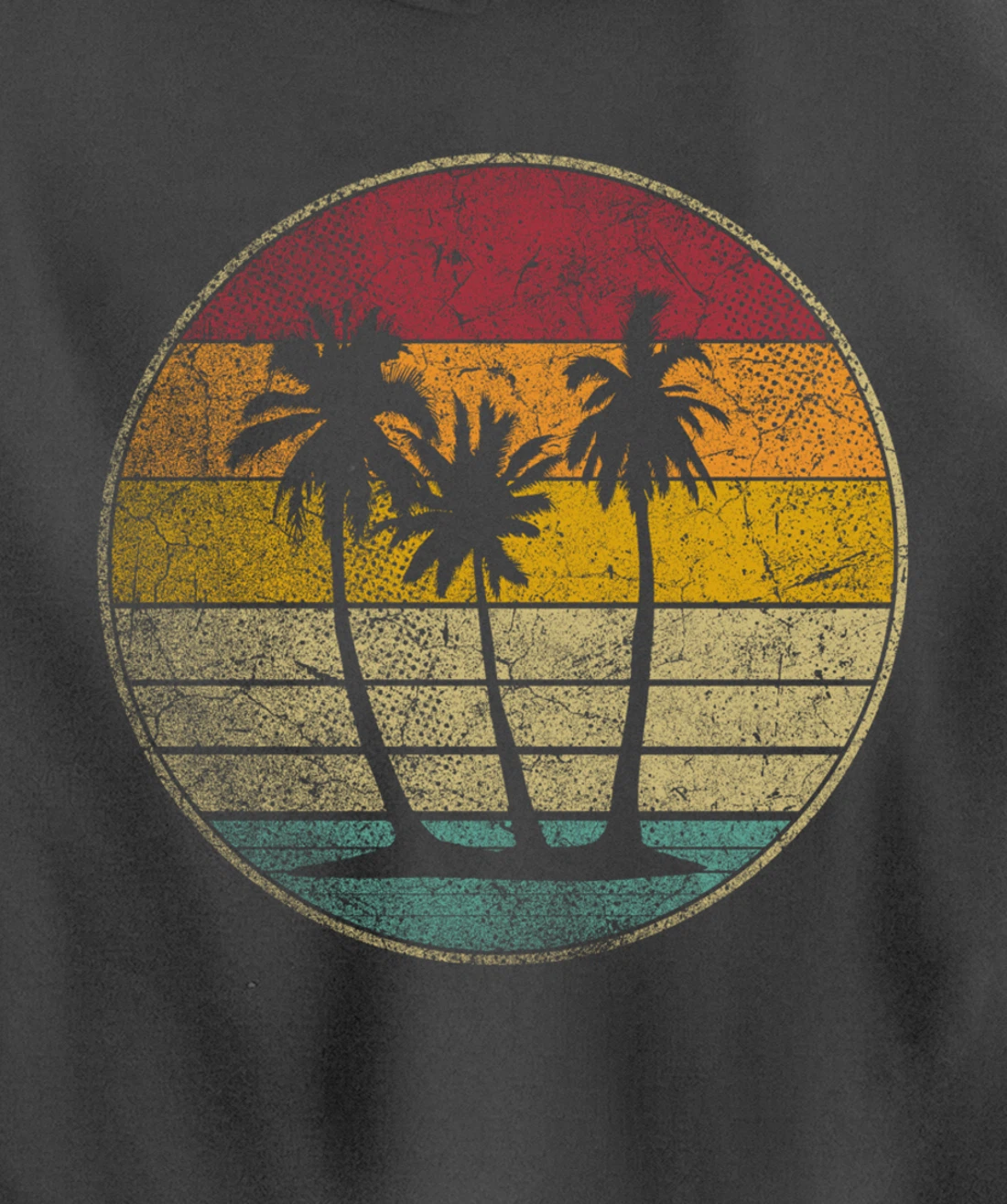 Tropical Beach Vintage Retro Style 70s 80s Pullover Hoodie