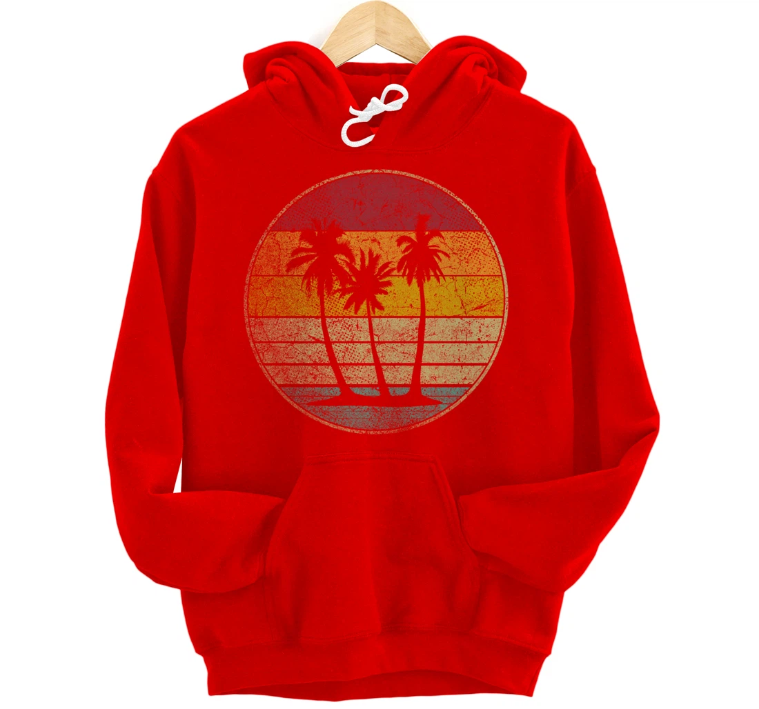 Tropical Beach Vintage Retro Style 70s 80s Pullover Hoodie