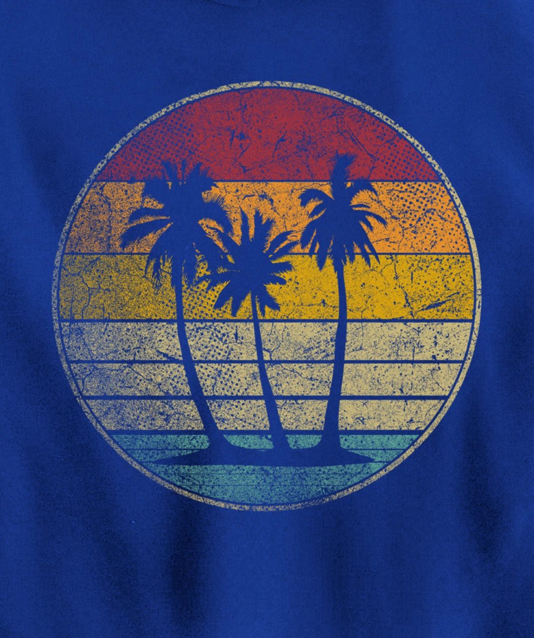 Tropical Beach Vintage Retro Style 70s 80s Pullover Hoodie