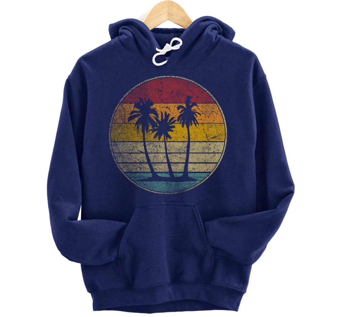 Tropical Beach Vintage Retro Style 70s 80s Pullover Hoodie