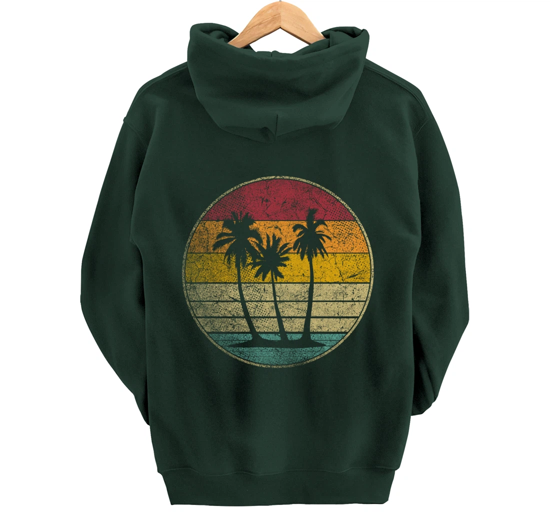 Tropical Beach Vintage Retro Style 70s 80s Pullover Hoodie