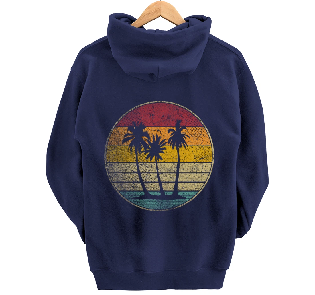 Tropical Beach Vintage Retro Style 70s 80s Pullover Hoodie
